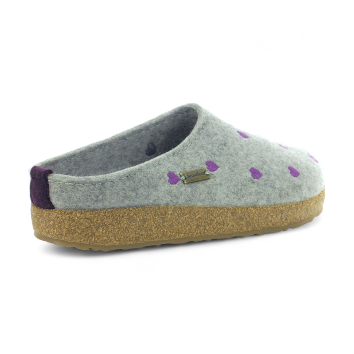 Haflinger Unisex Cuoricini Silver Grey Slippers 741031.SILVERGREY - Image 3