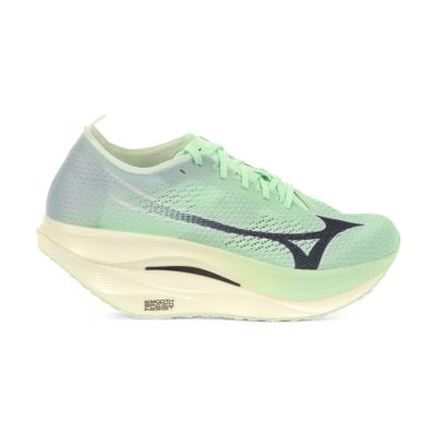 Chaussures de course performantes Mizuno Wave Rebellion Pro 3 Neo pour homme, couleur menthe/noir, référence 411498.4S90