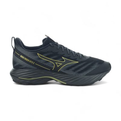 Mizuno Men's Wave Rider GTX 2 Black/Golden Halo Running Shoes 411469.907B