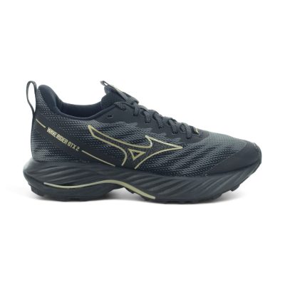 Mizuno Women's Wave Rider GTX 2 Iron Gate/GE Gold Running Shoes 411470.967B