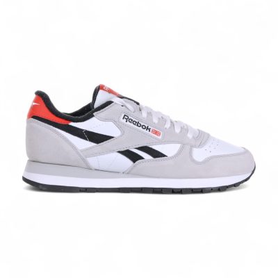 Reebok Men's Classic Leather White/Mist Grey/Black Sneakers 100209513
