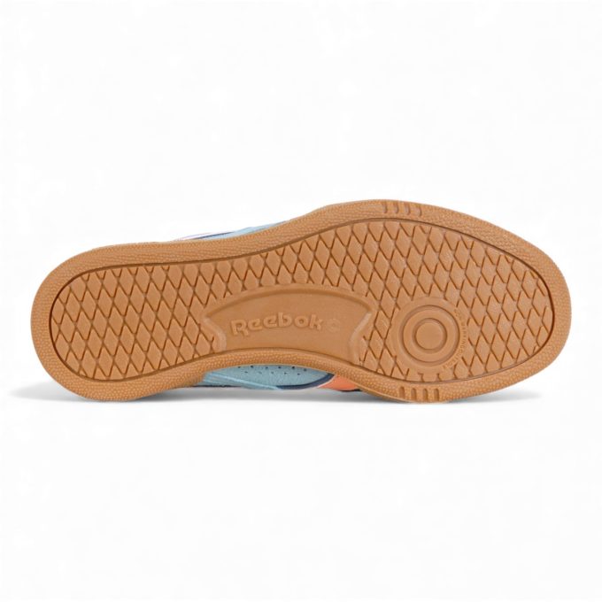 Reebok Men's Club C Grounds UK Aqua/Sunkissed Orange/Gum Sneakers 100209037 - Image 4
