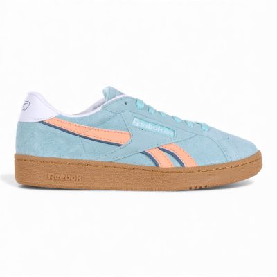Reebok Men's Club C Grounds UK Aqua/Sunkissed Orange/Gum Sneakers 100209037