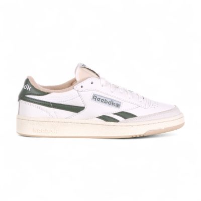 Baskets Reebok Club C Revenge Vintage pour homme, coloris craie/vert cassé/beige, référence 100209032