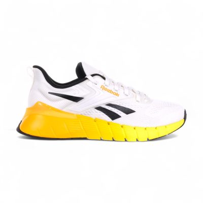 Chaussures d'entraînement Reebok Nano Gym pour homme, coloris craie/noir/ambre électrique, référence 100212650