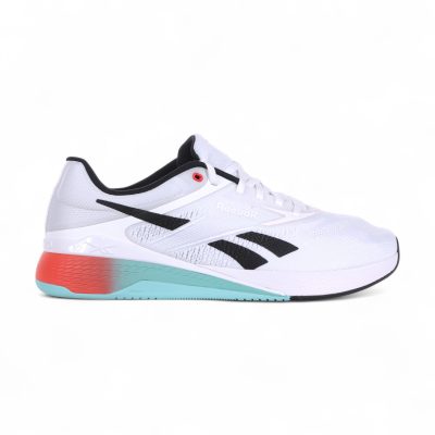 Chaussures d'entraînement Reebok Nano X5 pour homme, blanc/noir/rouge énergie, référence 100209364