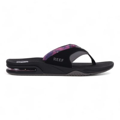 Sandales Reef Fanning pour femmes, modèle Tropic noir/gris 01626