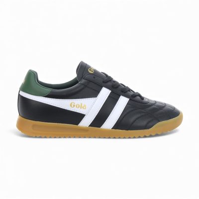 Gola Men's Stadium Black/White/Evergreen Sneakers CMB410BW