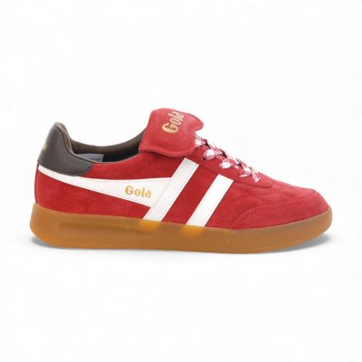 Gola Women's Stadia 86 Red/Off White/Dark Brown/Gum Sneakers CLB787RW