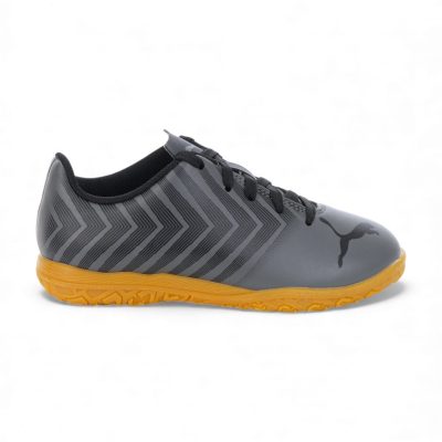 Chaussures de football en salle Puma Juniors Tacto II IT Noir/Castlerock/Gomme 10670803