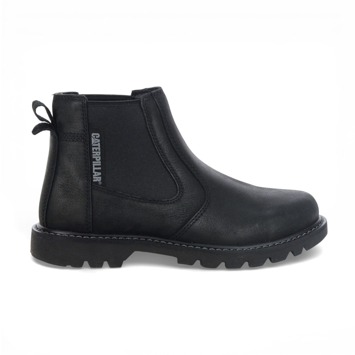 Bottes de travail Caterpillar Colorado pour homme, en cuir noir, modèle à enfiler P726179