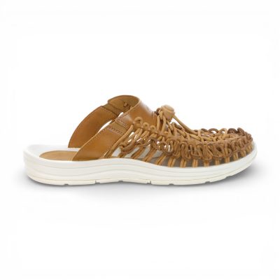 Keen Men's UNEEK Premium Leather Cookie Dough Slides 1024901