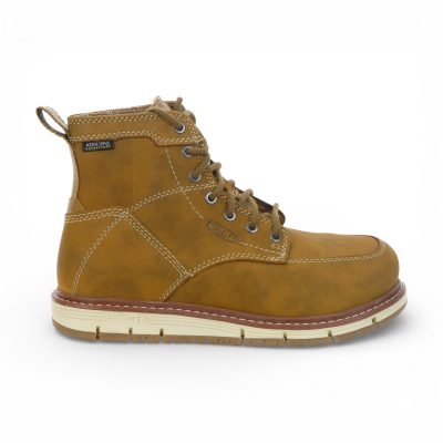 Bottes de travail imperméables Keen San Jose 6" CSA pour femmes, couleur amande/gomme, embout en aluminium, référence 1026380