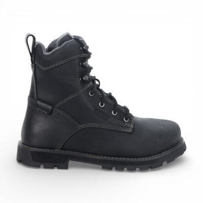 Bottes de travail Keen Seattle pour femmes, 8 pouces, noir/gris acier, embout en aluminium CSA, référence 1022170