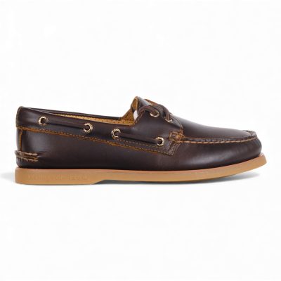 Chaussures bateau Sperry Gold Cup Authentic Original en cuir marron Orleans pour homme STS25730