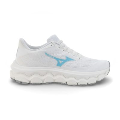 Mizuno Women's Wave Horizon 8 White/Tanager Turquoise Running Shoes