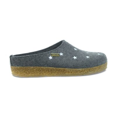 Haflinger Unisex Stelline Grey Slippers