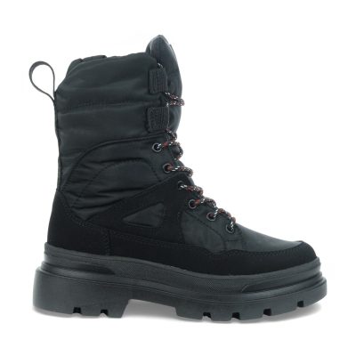 Bottes basses à lacets et fermeture éclair pour femmes Pajar Verana, noires