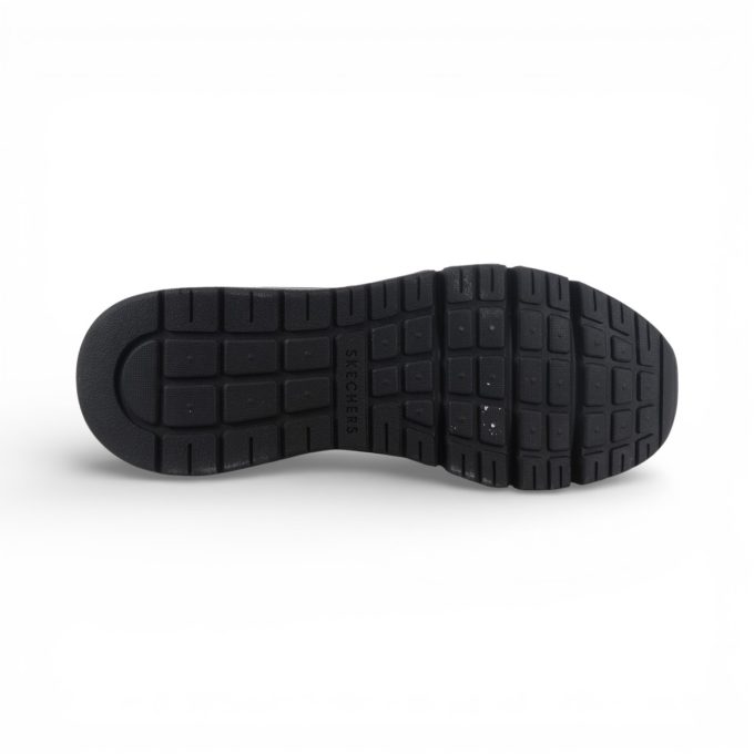 Skechers Women's Leather Uno Icon - Idolized Black Sneakers 183232.BBK - Image 4