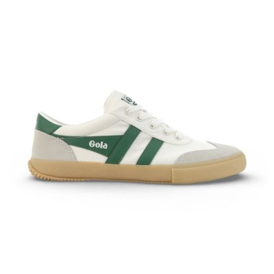 Gola Women's Badminton Off White/Green/Gum Sneakers CLA548XN