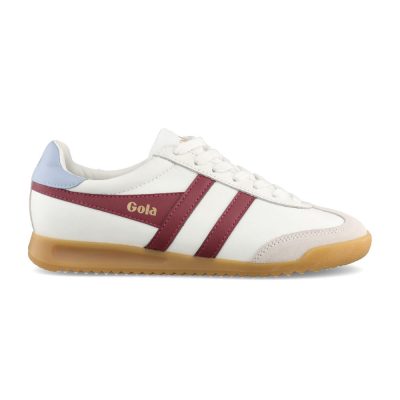 Gola Women's Torpedo Leather White/Cerise/Air Sneakers CLB622WK