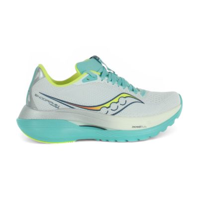 Saucony Women's Endorphin Trainer White/Aqua Running Shoes S10996-120