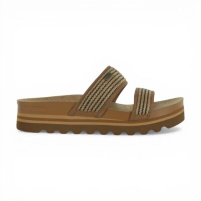 Reef Women's Cushion Vista Hi Chocolate Rafia Platform Sandals CJ5937