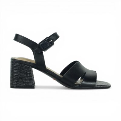 Rockport Women's Georje Dress Black Block Heel Sandals