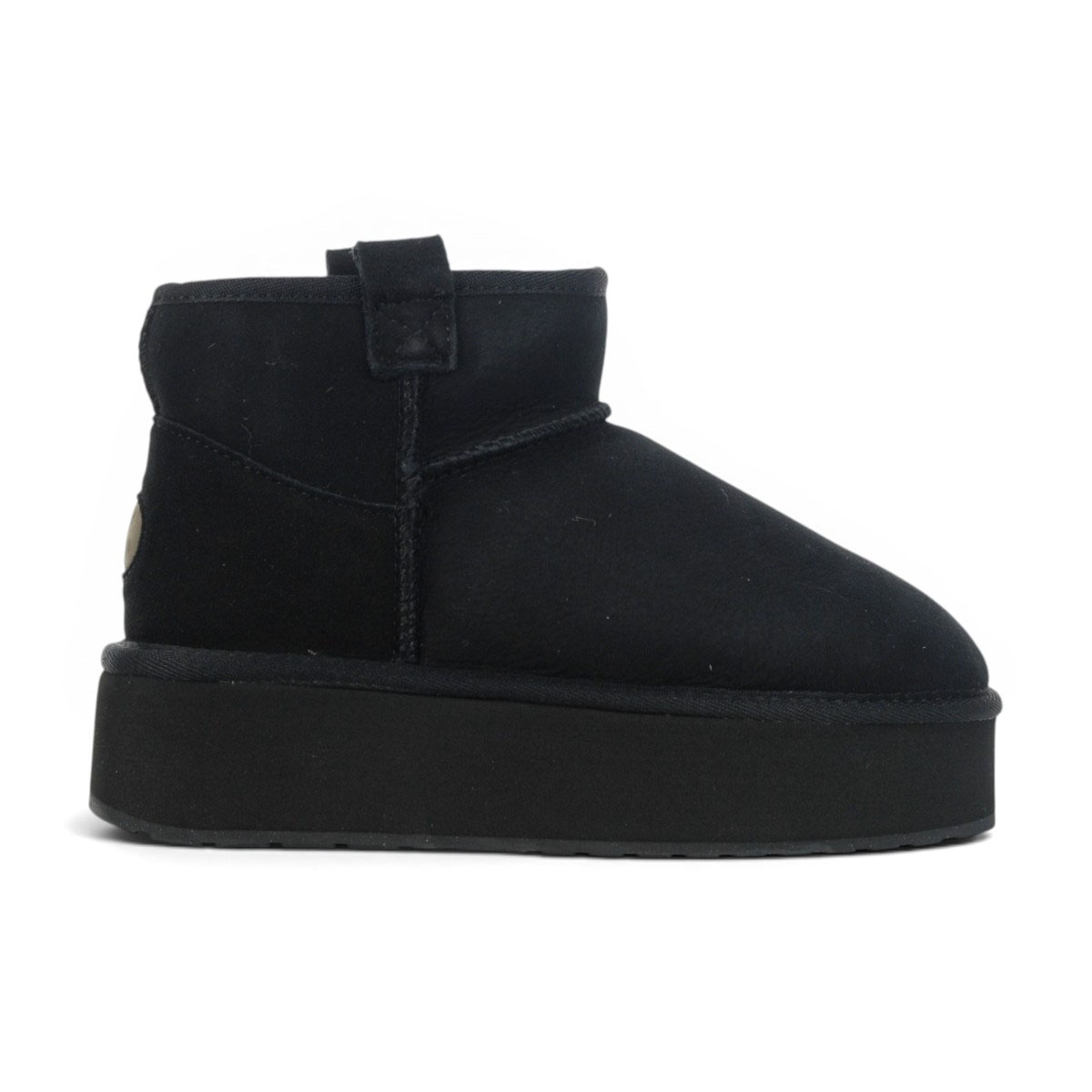 Bottes compensées micro noires Foy pour femmes d'Emu Australia W13073.BLAK
