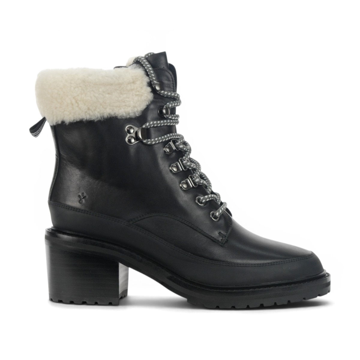 Bottes à talons carrés noires Okab Hi pour femmes d'Emu Australia W12723.BLAK