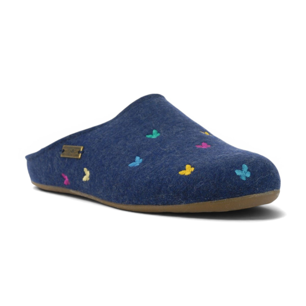Haflinger Unisex Farfalline Denim Slippers 484014.DENIM - Image 2