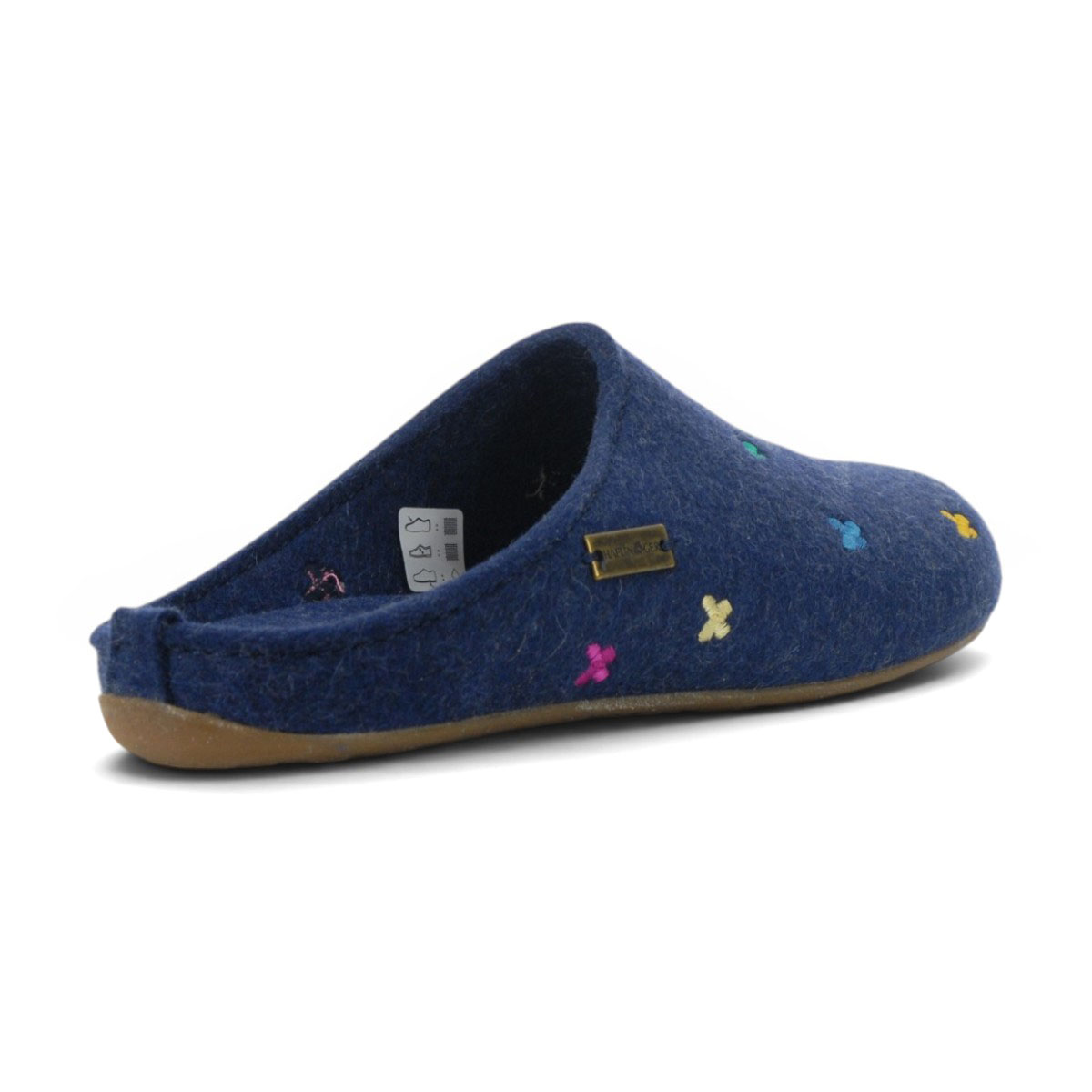 Haflinger Unisex Farfalline Denim Slippers 484014.DENIM - Image 3