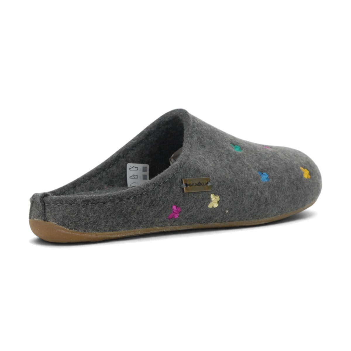 Haflinger Unisex Farfalline Grey Slippers 484014.GREY - Image 3