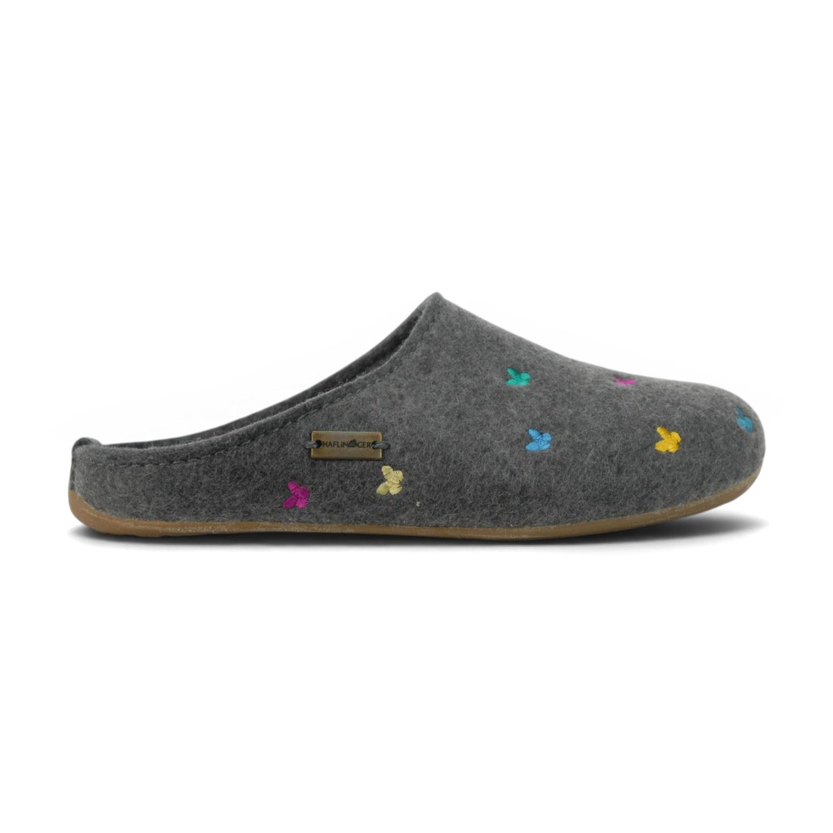 Haflinger Unisex Farfalline Grey Slippers 484014.GREY