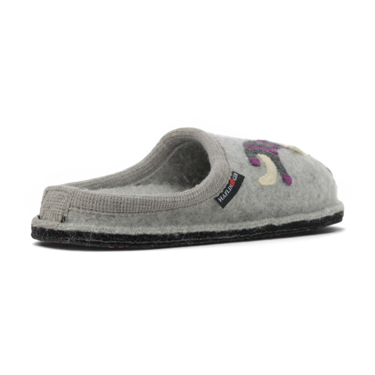 Haflinger Unisex Katze Silver Grey Slippers 313104.SILVERGREY - Image 3