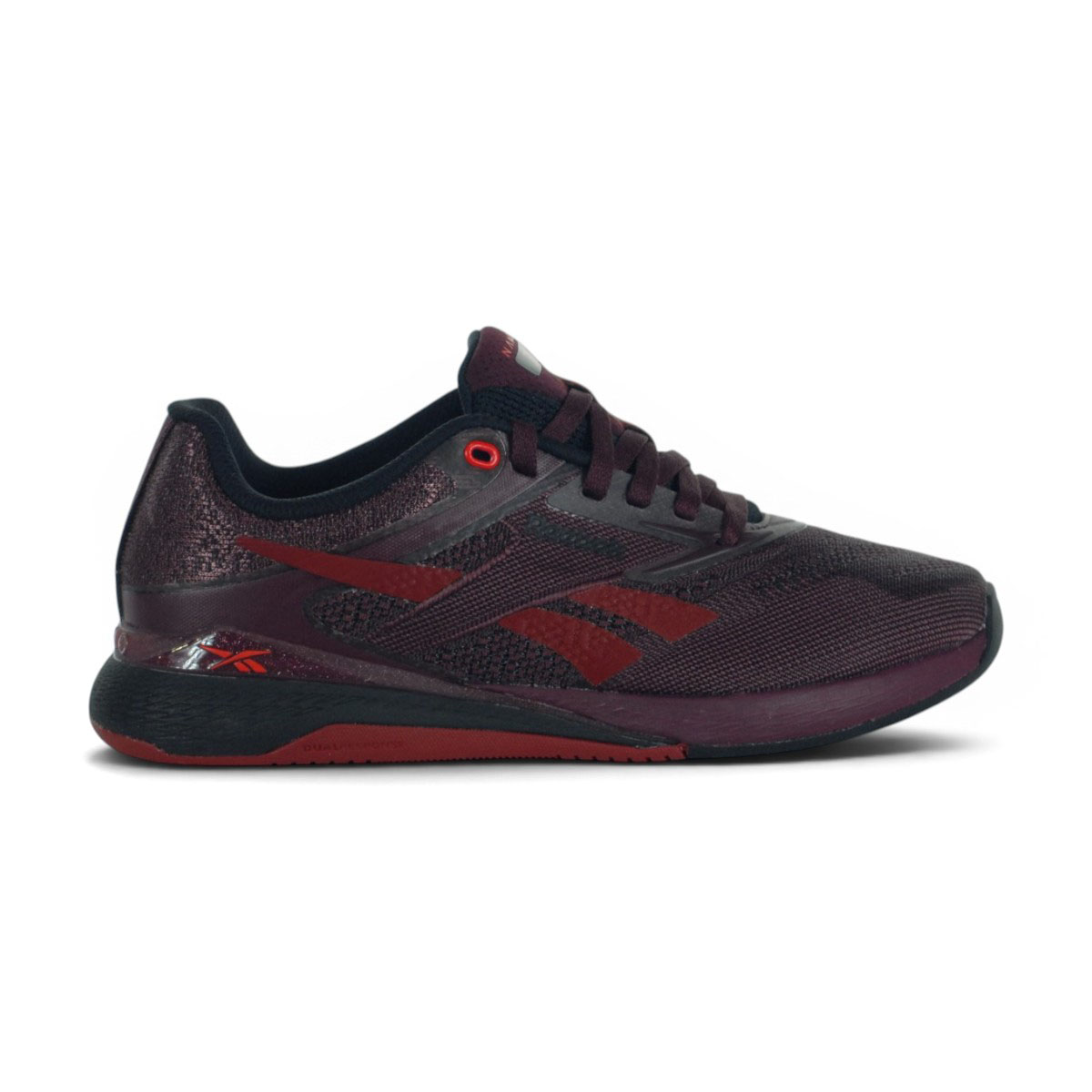 Reebok Women's Nano X5 Glitch Black Cherry/Black/Retro Red Training Shoes 100225456