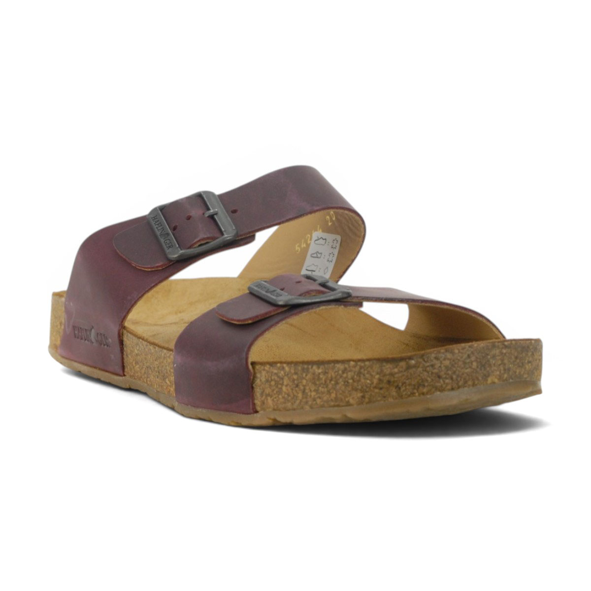 Haflinger Unisex Andrea Bordeaux Leather Sandals 819016.BORDEAUX - Image 2