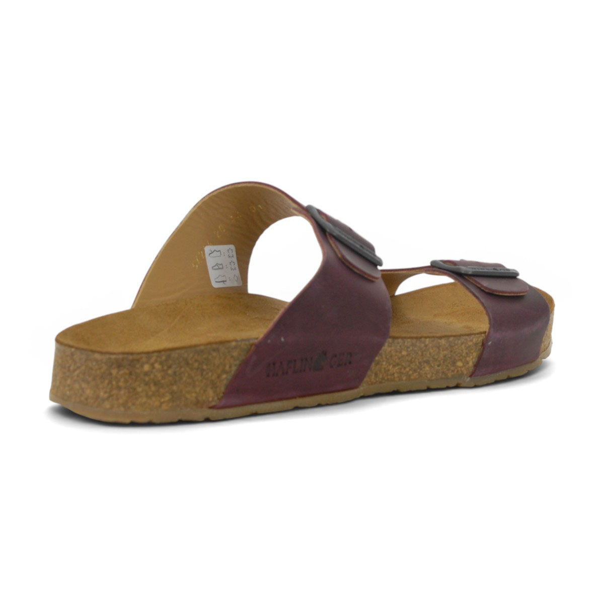 Haflinger Unisex Andrea Bordeaux Leather Sandals 819016.BORDEAUX - Image 3