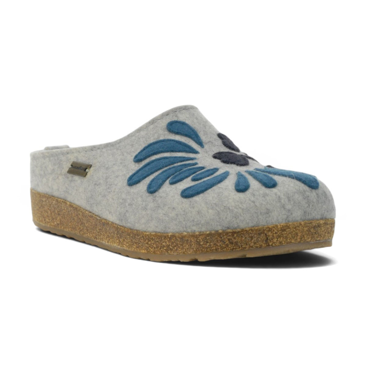 Haflinger Unisex Blooming Silver Grey Slippers 731087.SILVERGREY - Image 2