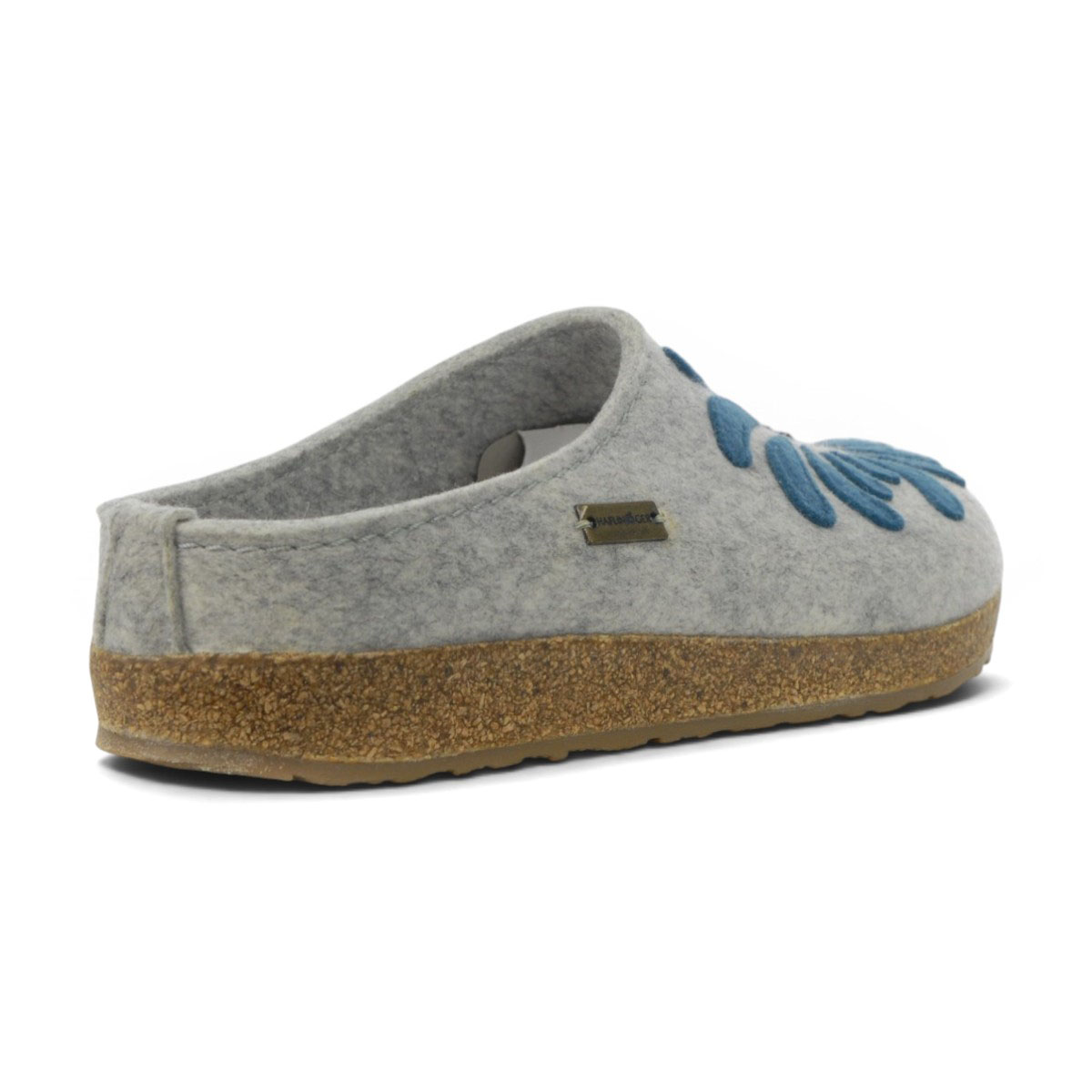 Haflinger Unisex Blooming Silver Grey Slippers 731087.SILVERGREY - Image 3