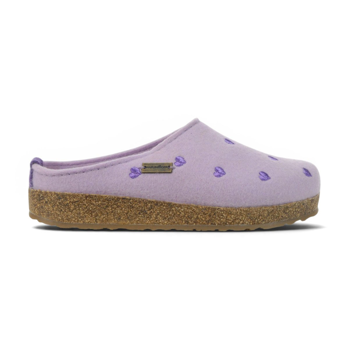 Haflinger Unisex Cuoricini Lilac Slippers 741031.LILAC