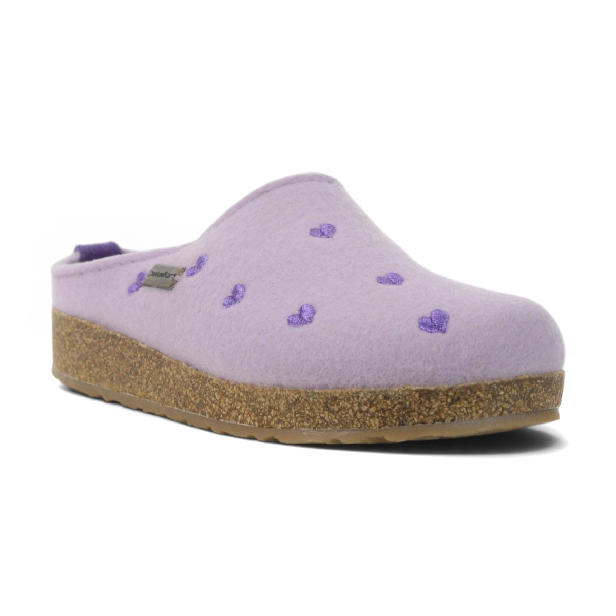 Haflinger Unisex Cuoricini Lilac Slippers 741031.LILAC - Image 2