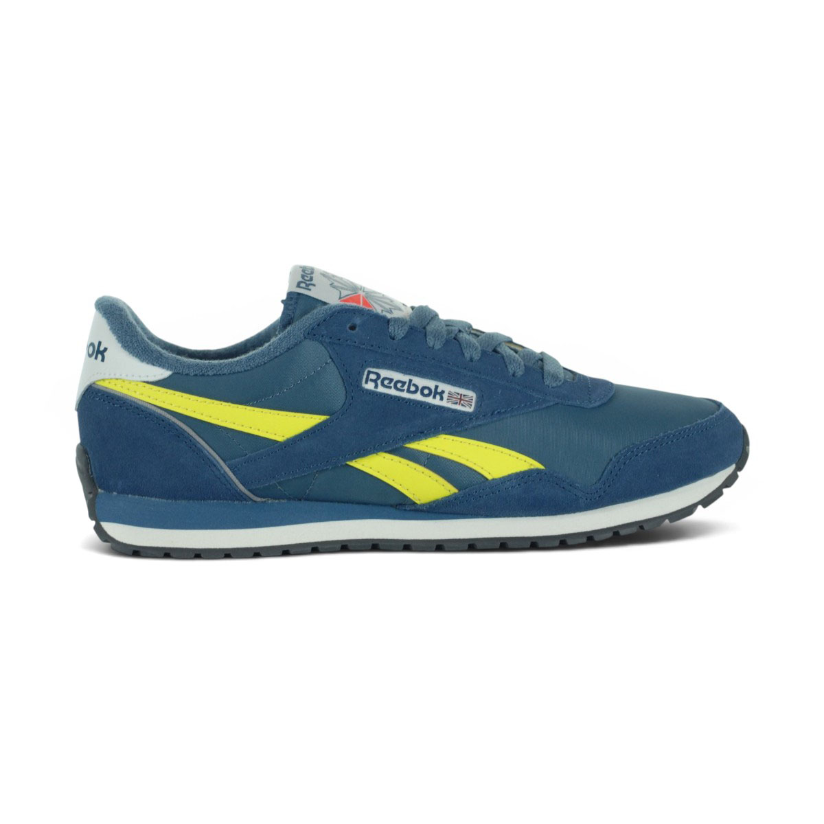 Baskets Reebok Classic AZ pour homme, coloris Shadow/Batik Blue/Solar Acid Yellow, référence 100240225