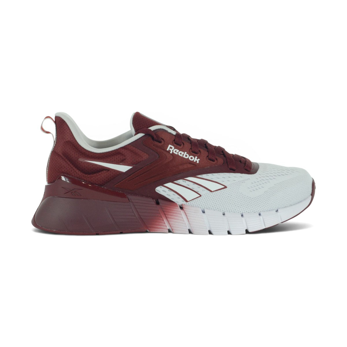 Chaussures d'entraînement Reebok Nano Gym pour homme, blanches/bordeaux, référence 100246312