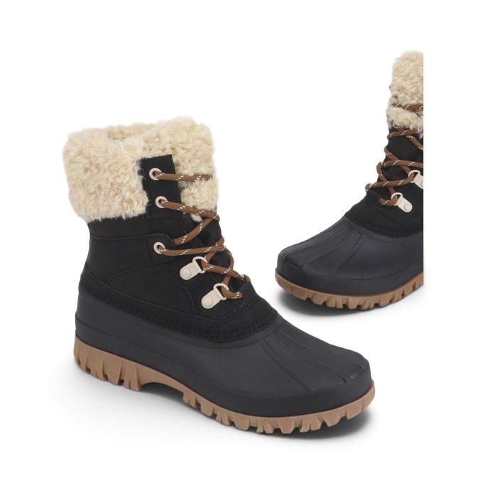 Cougar Shoes Women's Camden Black/Beige Winter Boots