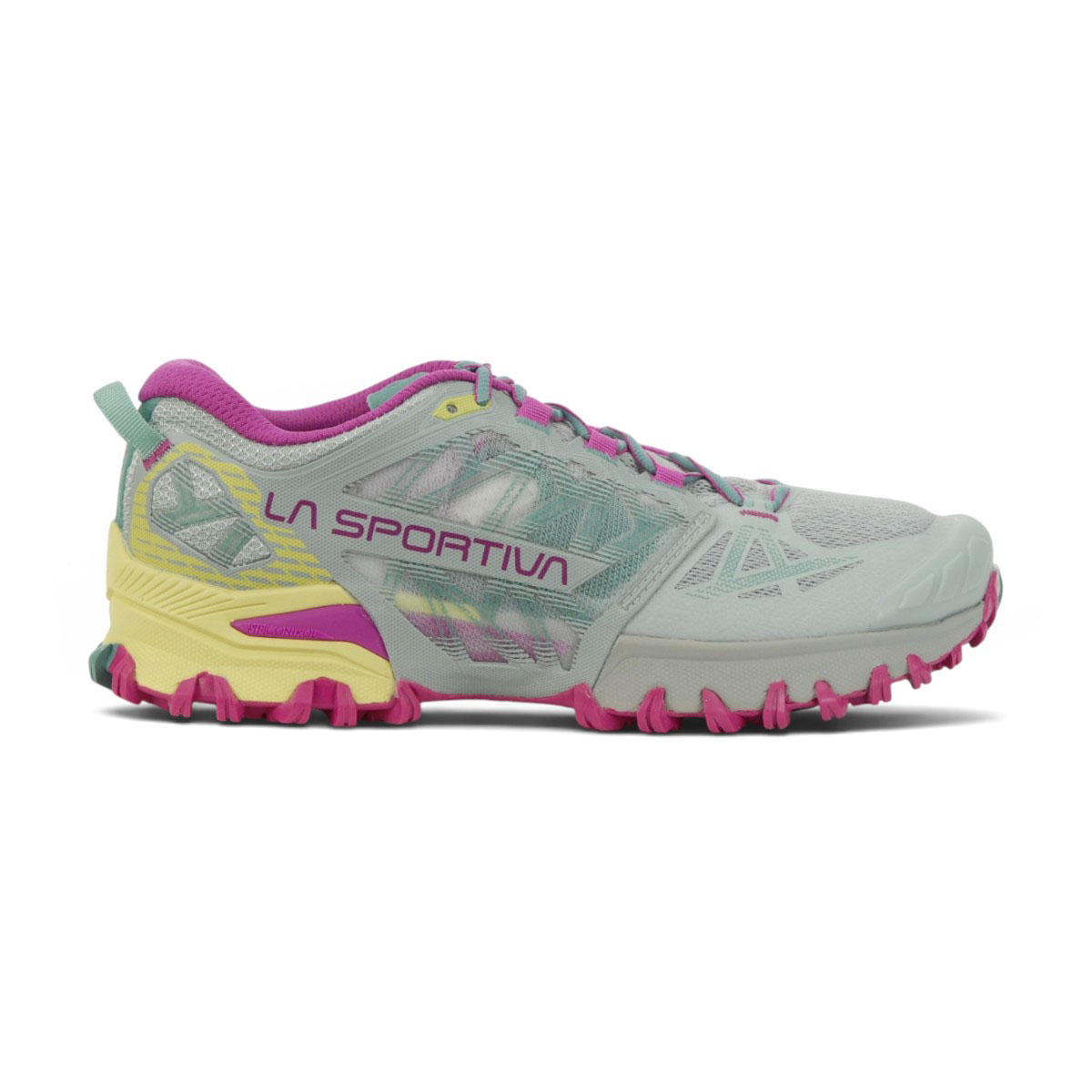 La Sportiva Women's Bushido III Moon/Springtime Trail Running Shoes 56V-913411W/56T-913411