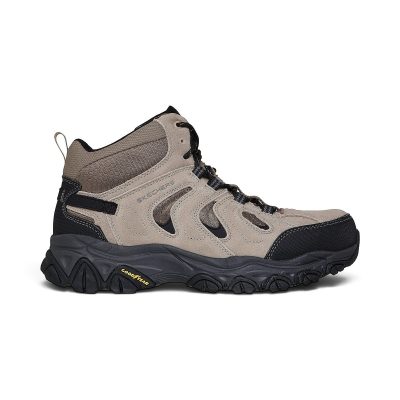 Bottes de travail Skechers After Burn pour homme, modèle M. Fit 2.0 - Zibiax Taupe, embout en acier, référence 200345.TPE