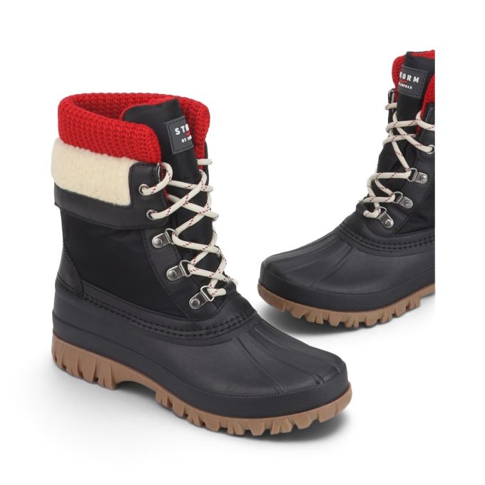 Cougar Shoes Women's Creek Black/Red Winter Boots