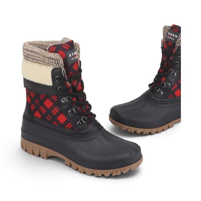 Cougar Shoes Women's Creek Red Plaid Winter Boots
