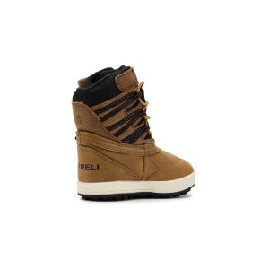 Bottes d'hiver imperméables Merrell Snow Bank 5.0 pour tout-petits, coloris blé/noir, référence MF25FF6